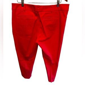 NEW New York & Company Audrey Stretch Slim Leg Crop Pants | Vibrant Pink Size 18